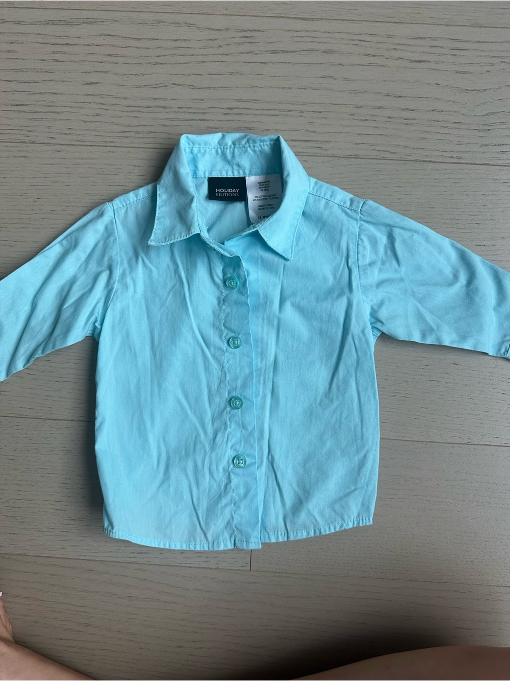 Holiday Editions Aqua Button-Front Kids Shirt